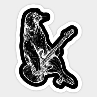 SEEMBO Sea Lion Playing Guitar Guitarist Musician Music Band Sticker